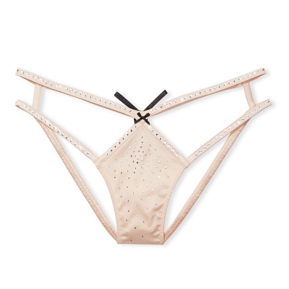 NWT Victoria’s Secret Dream Angels Strappy Satin Shine Cheekini Panty